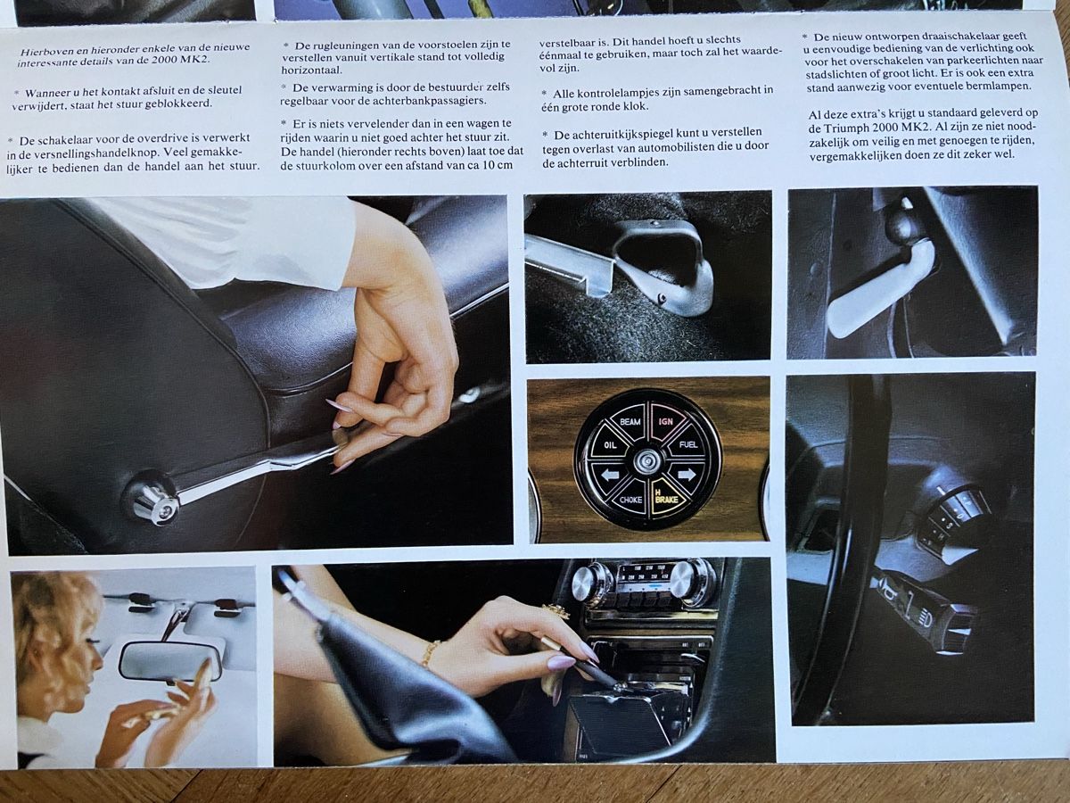 Triumph Dokumente: Triumph 2000 MK2 Prospekt ca 1970 1971 brochure holländisch – Gebraucht aus Langenthal von Andreasdavidk 5