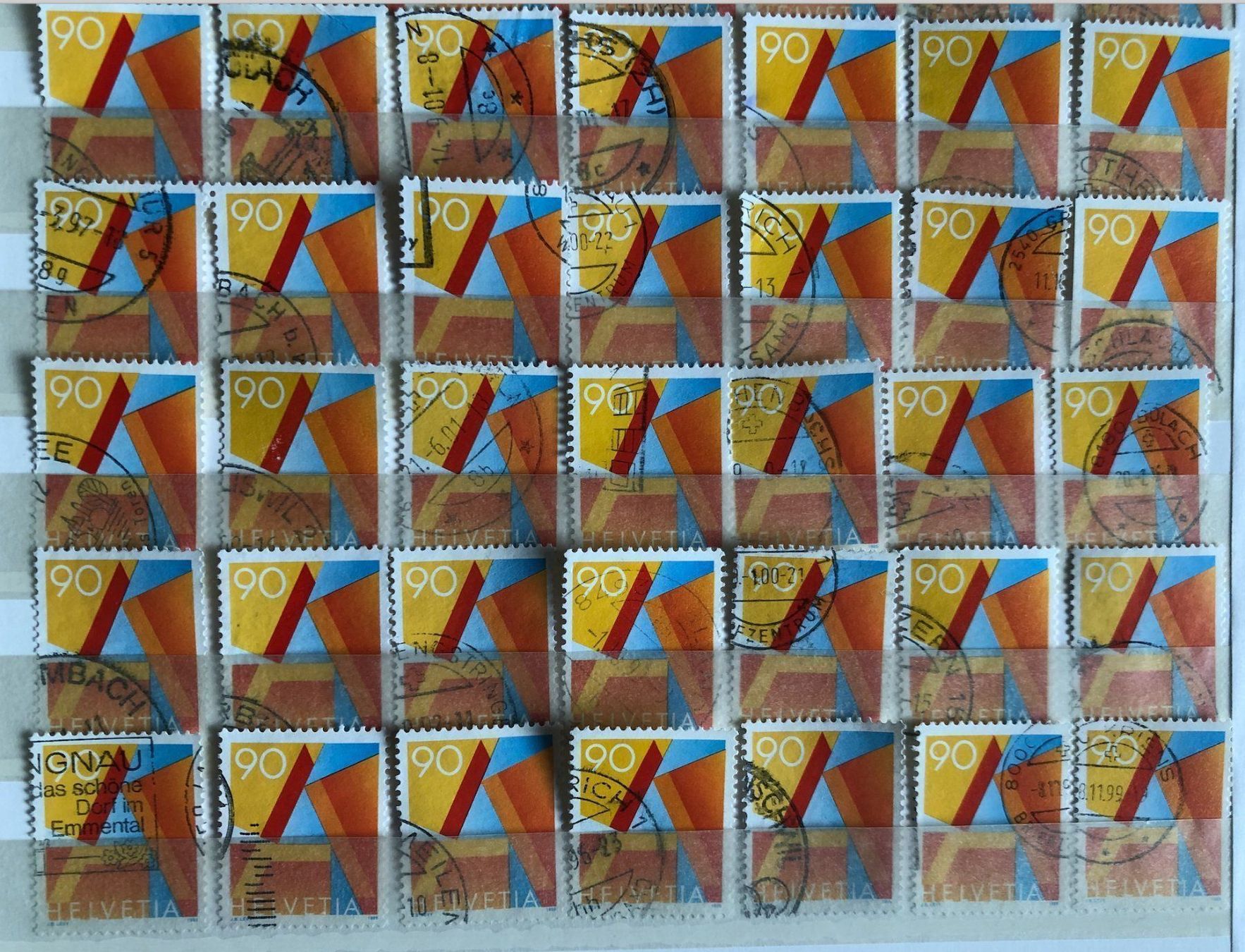 Tutti i francobolli: Nr.887 mit Stempel 56 Stück – Usato da Aarau venduto da Billa007 2