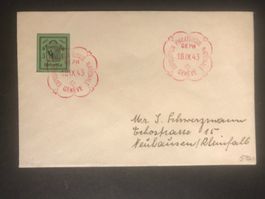 Schweiz 1943 5Rp links aus Genfer-Block Ausstellungsstempel