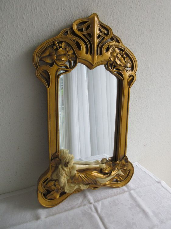 SUMMIT COLLECTION Meerjungfrau Handspiegel – Jugendstil-Deko Aus Harz