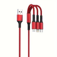 3in1 Ladekabel Nylon USB Typ-C Micro iPhone Handy