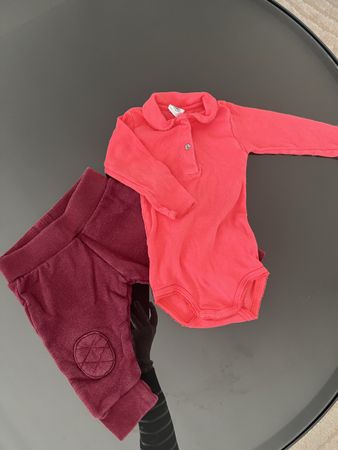 Petit Bateau body/pantalon fille, taille 6 mois (67 cm) 🐙