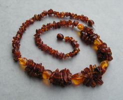 ♥ TOLLE KETTE / Baltischer Bernstein / cognac + honig ♥