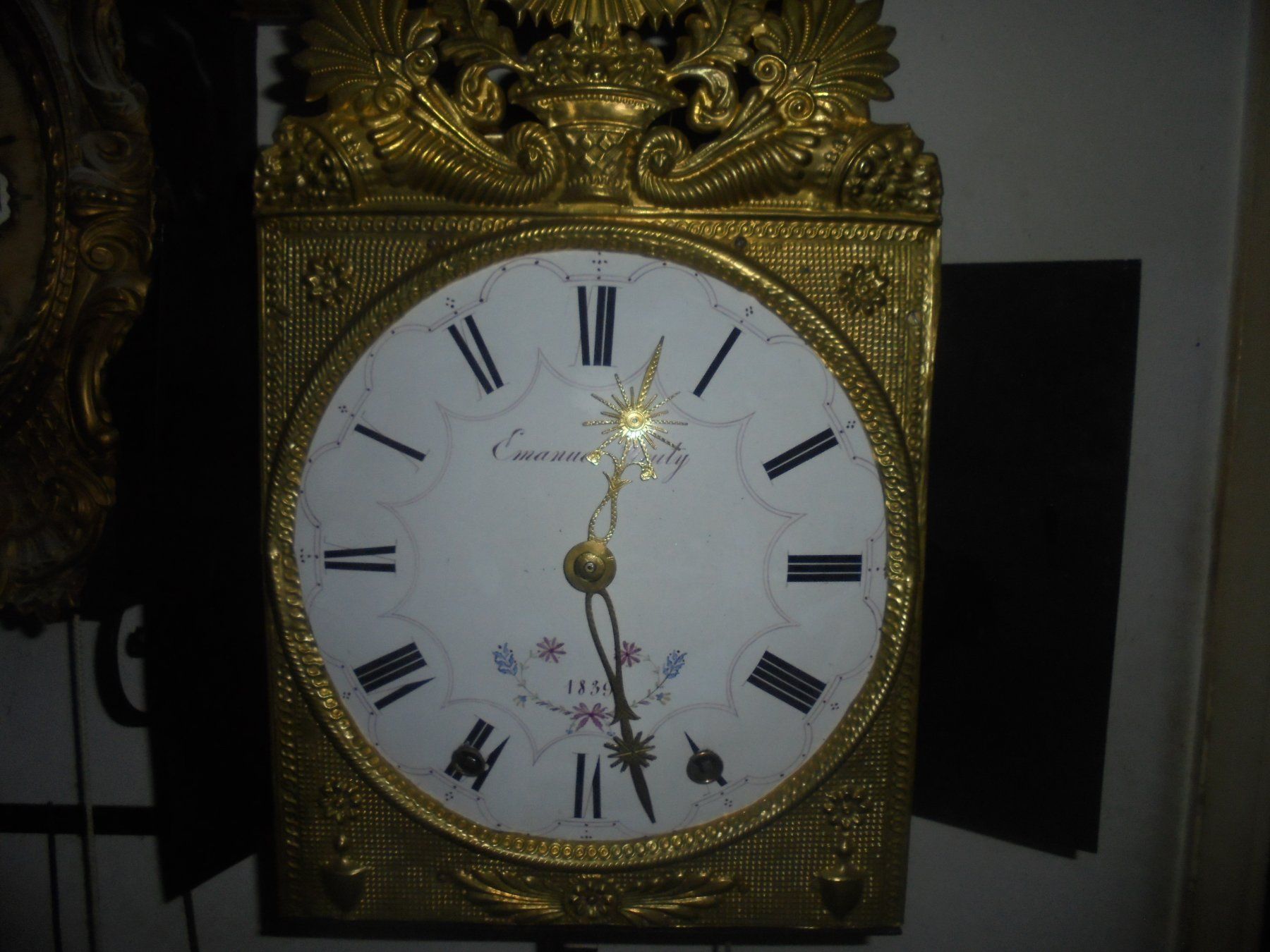 Orologi da terra & Orologi da parete: Seltene, antike Comtois mit Scherengang= Regulator ca 1840 – Usato da Camorino venduto da Hunpete 1