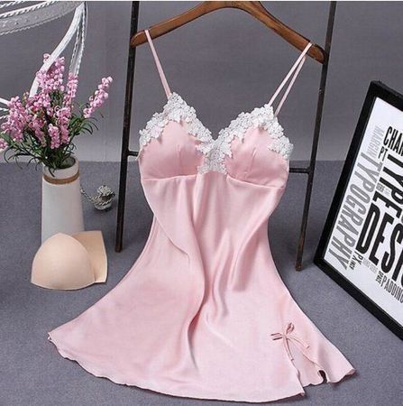NEUES Negligée rosa mit BH Pads gepolstert Gr. M - 220045
