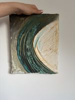 Abstraktes Kunstwerk mit Struktur, Leinwand, Vintage-Stil
