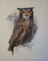 Willy Eugen Bär  Litho. Nr. handsign. Tier-Motiv,  50x40cm
