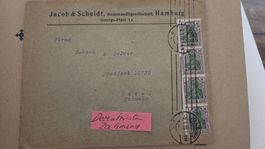 1922 Brief Deutsches Reich Dezentrierte Marken