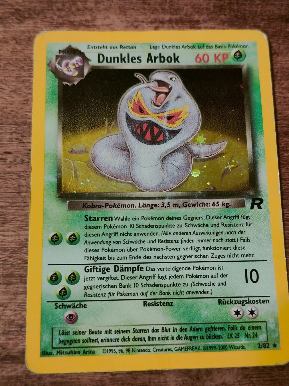 Pokémon Carte collezionabili: Dunkles Arbok Holo - Pokemon Karte - Rocket Set – Usato da Adliswil venduto da kgl_r8pq
