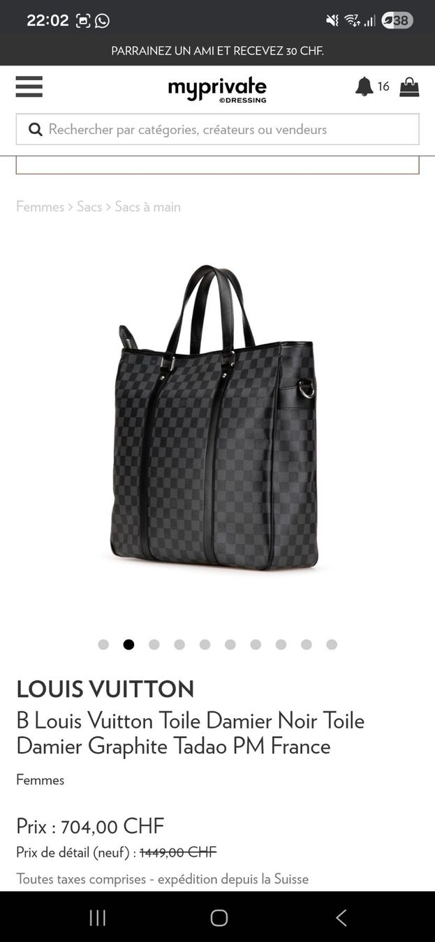 Louis Vuitton Borse: Louis Vuitton Damier Graphite, Sac d'automne – Nuovo (secondo la descrizione) da prilly venduto da amelbara