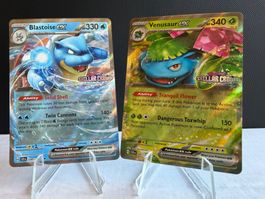 Pokemon Blastoise ex & Venusaur ex (Stellar Crown Stamp)🇬🇧