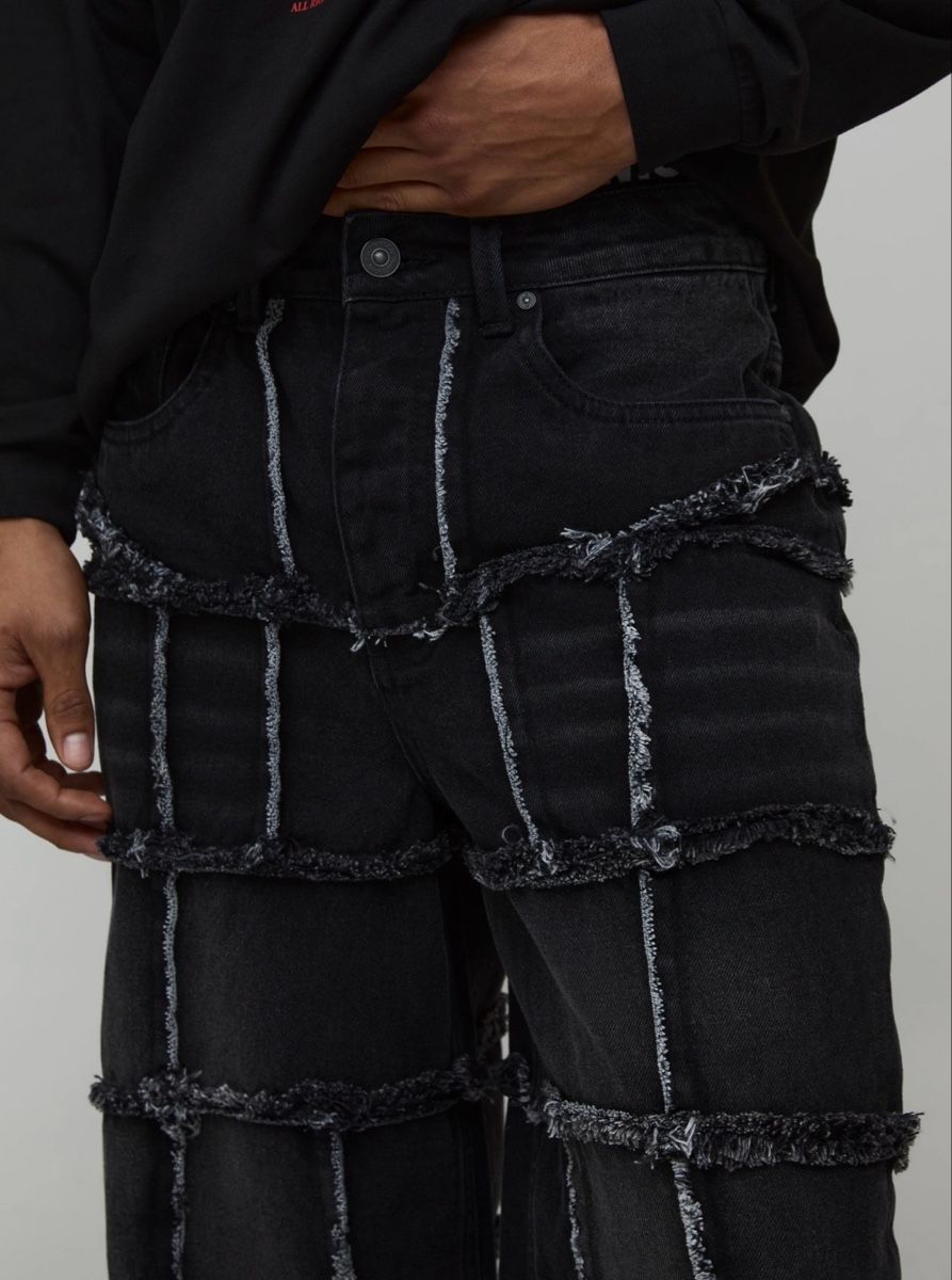 Jeans: Black Patchwork Baggy Jeans – Nuovo e nell'imballaggio originale da Thayngen venduto da Mikelitelio 2