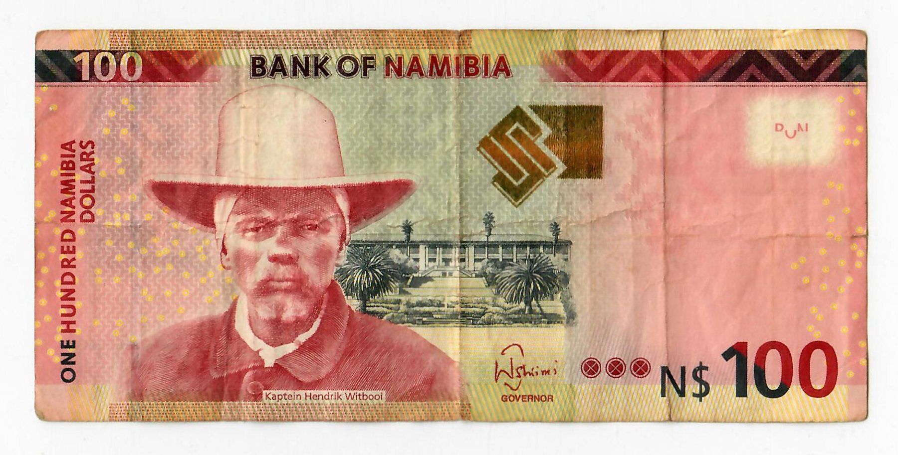 Banknoten: Banknote Namibia, 100 Dollars, 2018 – Gebraucht aus Landquart von balboajimmy