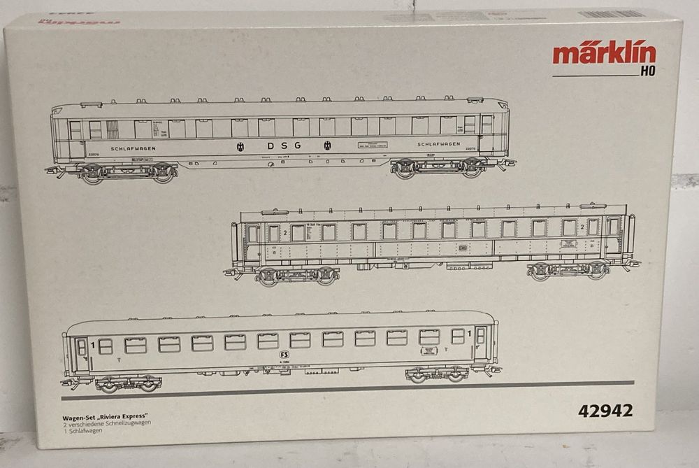 Märklin H0 42942 Wagen-Set Riviera Express