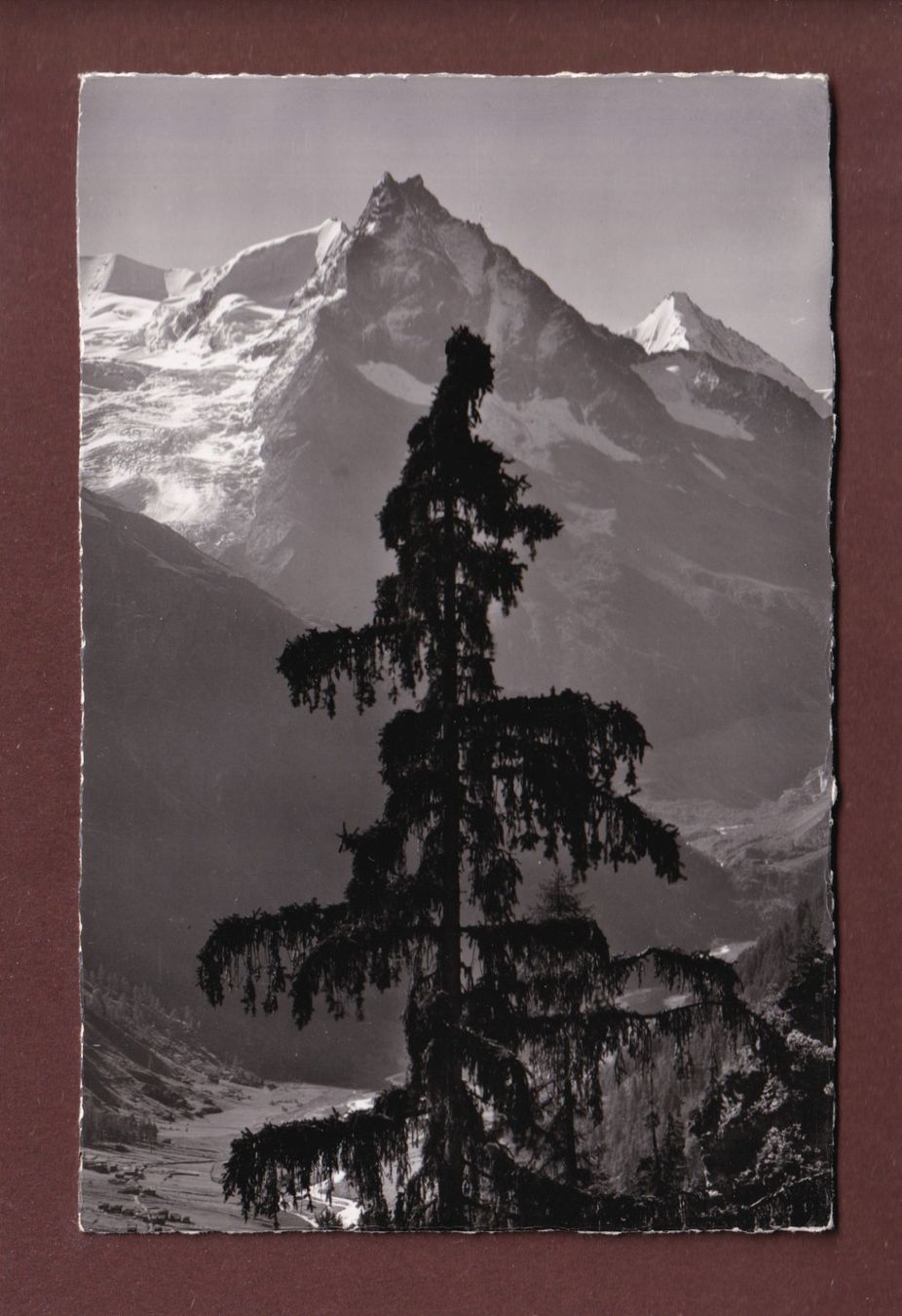 Cartoline postali: Anniviers - ZINAL - Besso - 1956 – Usato da Pully venduto da nicecards