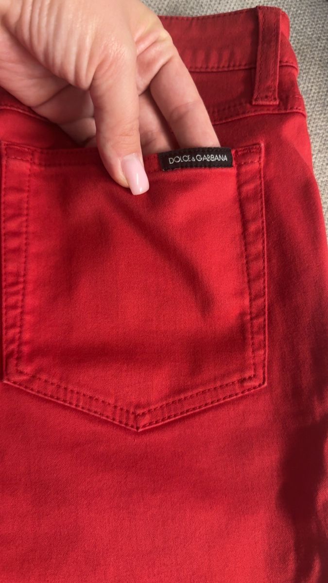 Dolce & Gabbana Jeans: Jeans Dolce & Gabbana rouge – Usato da Lausanne venduto da mar_f6fj 1