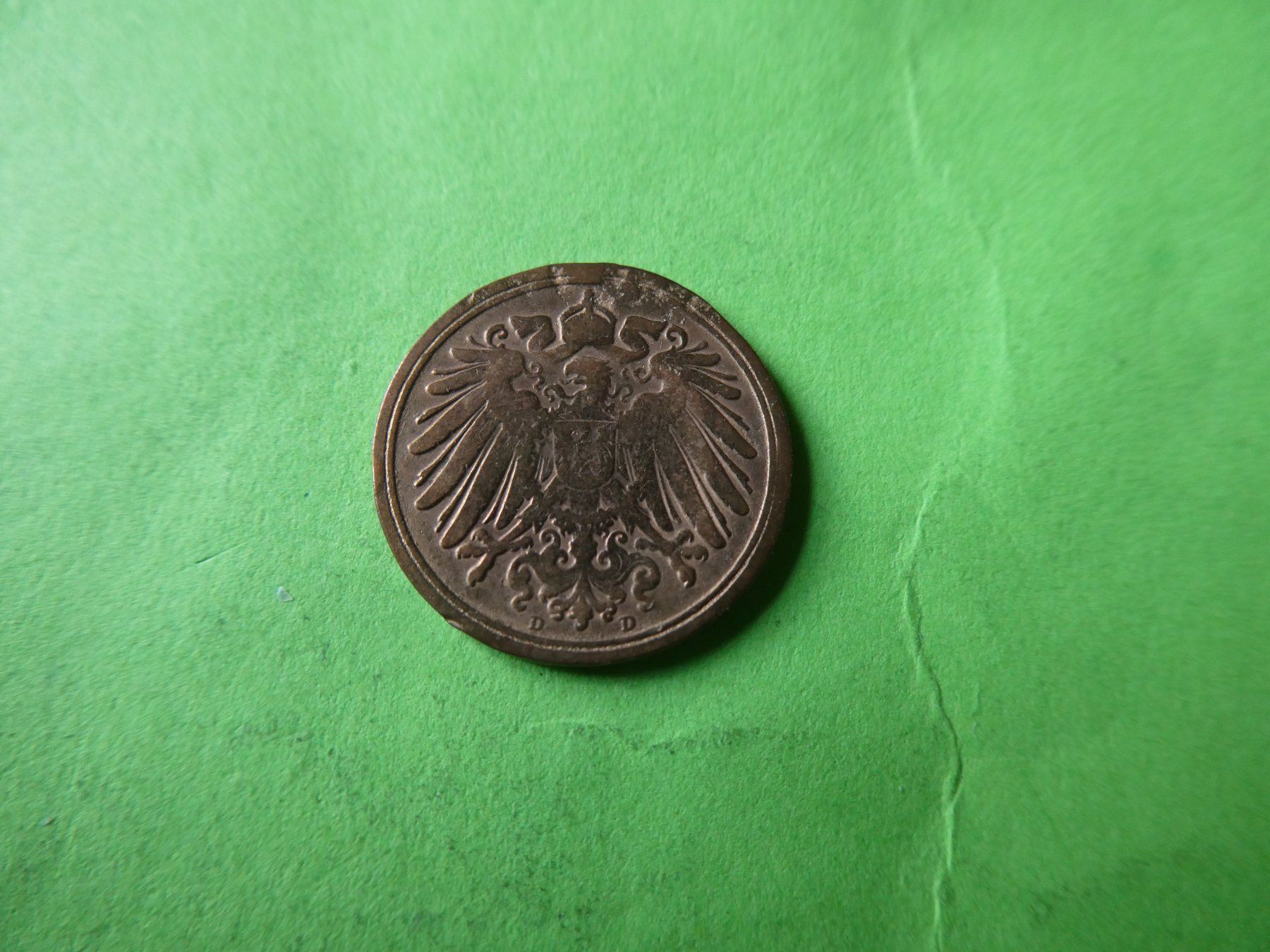 Alle Münzen: Dt. Reich 1900 D, 1 Pfennig – Gebraucht aus Hinterforst von Rohusri 1