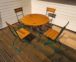 Biergarten-Garnitur, Gartentisch mit 4 Stühlen