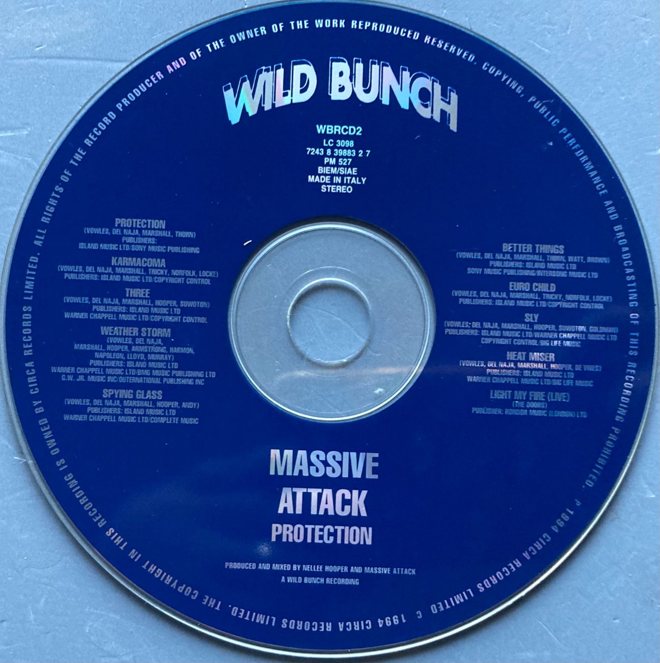 CD: MASSIVE ATTACK - PROTECTION – Usato da Poliez-Pittet venduto da Newtown-Records 2