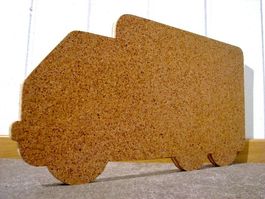 Pinnwand Memo Board Brett Kork Holz Motiv Klein-Laster LKW