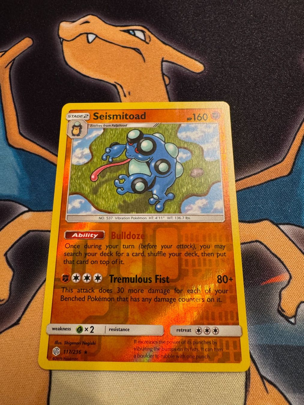 Pokémon Carte collezionabili: Seismitoad (CEC 117) - Reverse Holo - Cosmic Eclipse – Nuovo (secondo la descrizione) da Bülach venduto da Pfrenzel