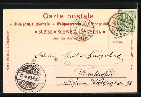 Cartes postales: Litho Hinweil, Kirche in Hinweil, Panora – D'occasion à Berlin par bartko-reher 1