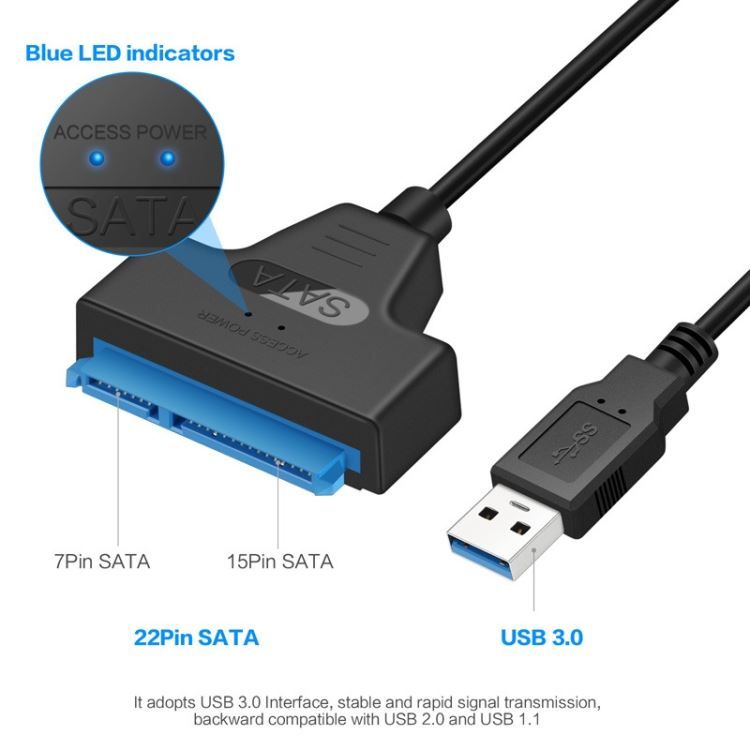 Cavi: SATA-zu-USB 3.0-Kabeladapter 2,5-Zoll-SS – Nuovo e nell'imballaggio originale da Aesch BL venduto da Elektronik_Laden 4