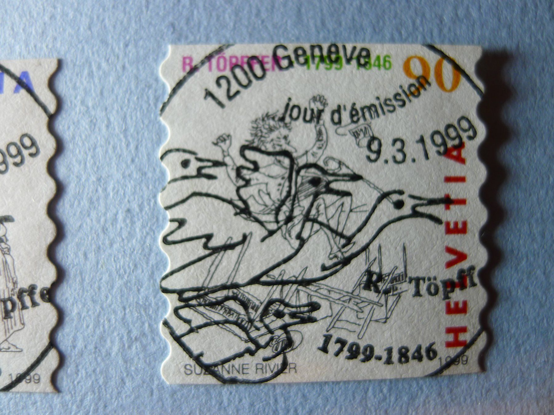 Tutti i francobolli: 1999 Comics Töpffer Ersttag Vollstempel – Usato da Dagmersellen venduto da sli72 3