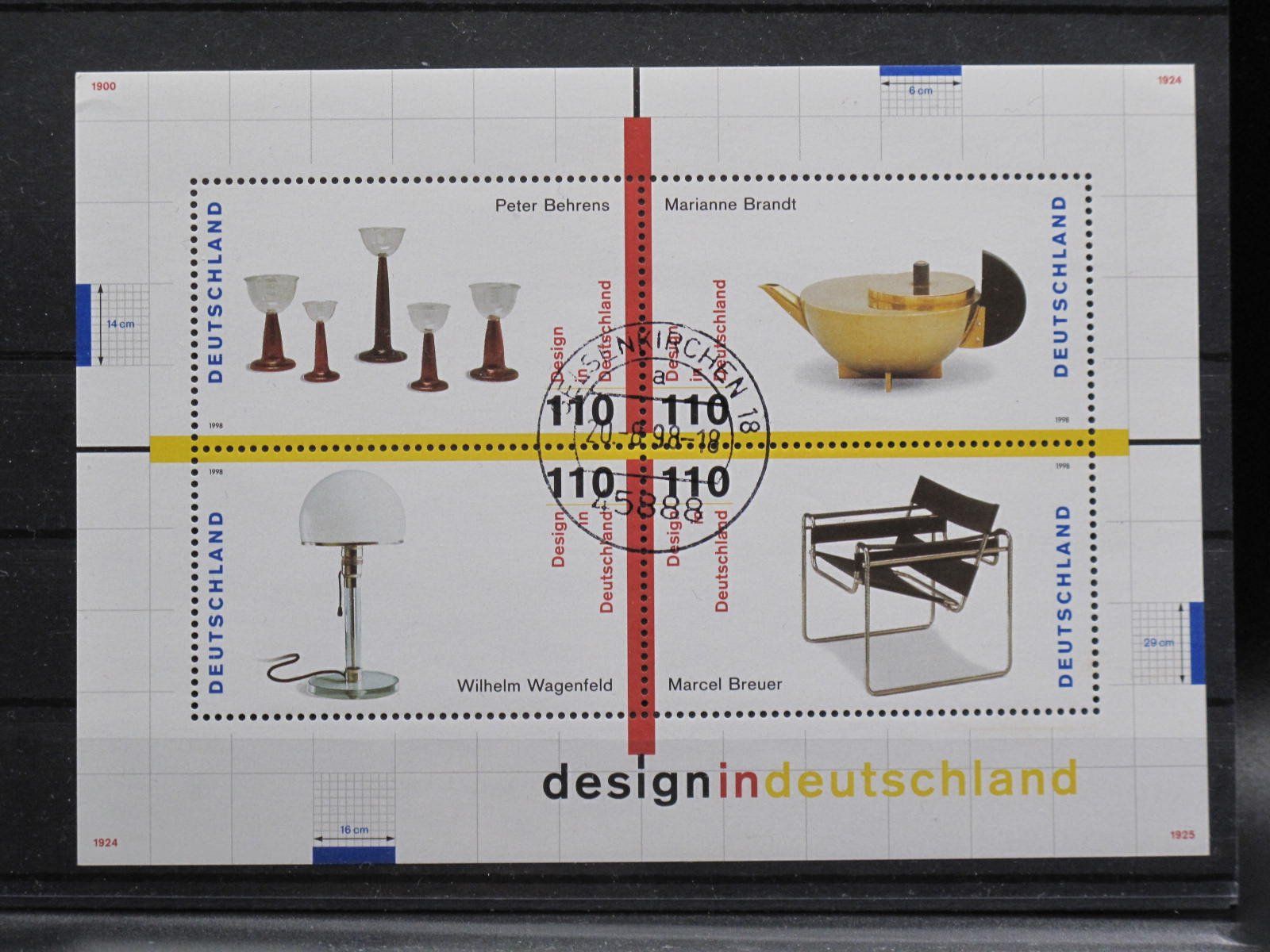 Tutti i francobolli: BRD 1998 Design in Deutschland gest. – Usato da Wil SG venduto da fva01