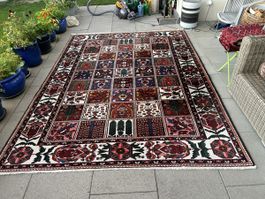 Alte Bakhtiar Orientteppich,handgeknüpft bunt gemustert