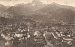 Sion (VS) Stadtpanorama mit Dent du Midi