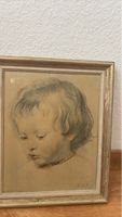 Zeichnung Kind Porträt Kunsthandlung R. Aeschbach Züri Lg