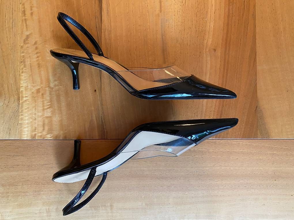 Damenschuhe: Mango Slingback Pumps  Schwarz Lack / Transparent – Gebraucht aus Zürich von ana_6vl5 3