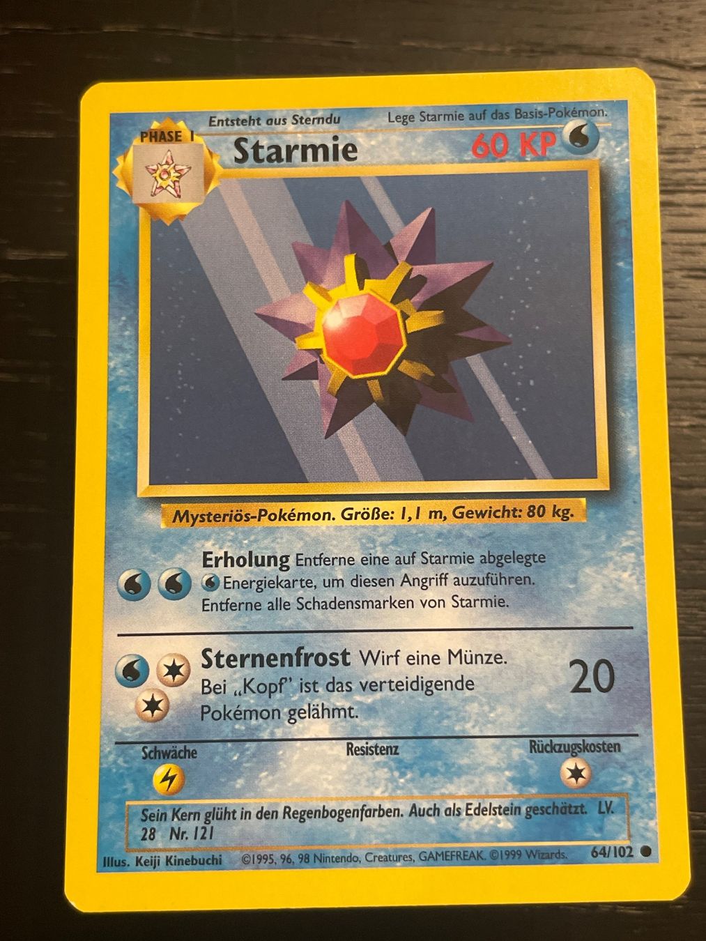 Pokémon Carte collezionabili: Pokemon Starmie base set 64/102 DE – Usato da Hugelshofen venduto da Suimosa