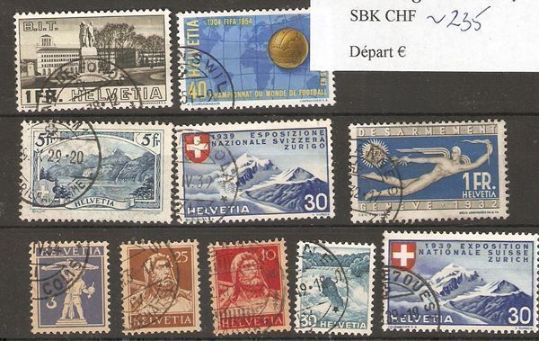 Tutti i francobolli: Los 10 Marken gest. – Usato da Lausanne venduto da Whorvath