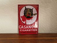 Emailschild Casanova Cigaretten Emaille Schild Reklame Retro