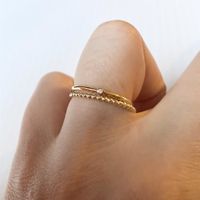 Ring fein dünn Kugeln 925 Silber gold filigran Klassiker 54