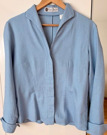 Flanell-Bluse, hellblau, M