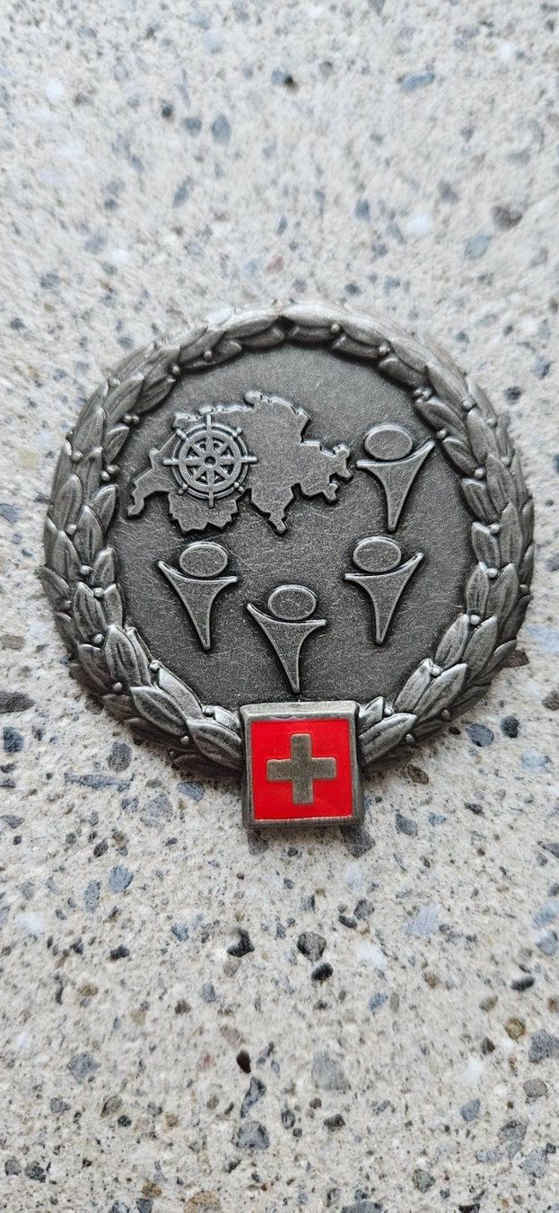 Schweizer Armee Placchette & Badge:  *** Beretemblem Silber Schweizer Armee ***   – Usato da Riedholz venduto da fr_sIruP
