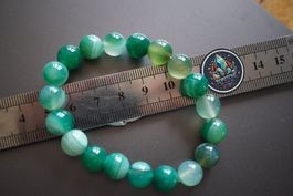 Achat Grün  ca10mm Kugel Armband   ab  1.-   Auktion