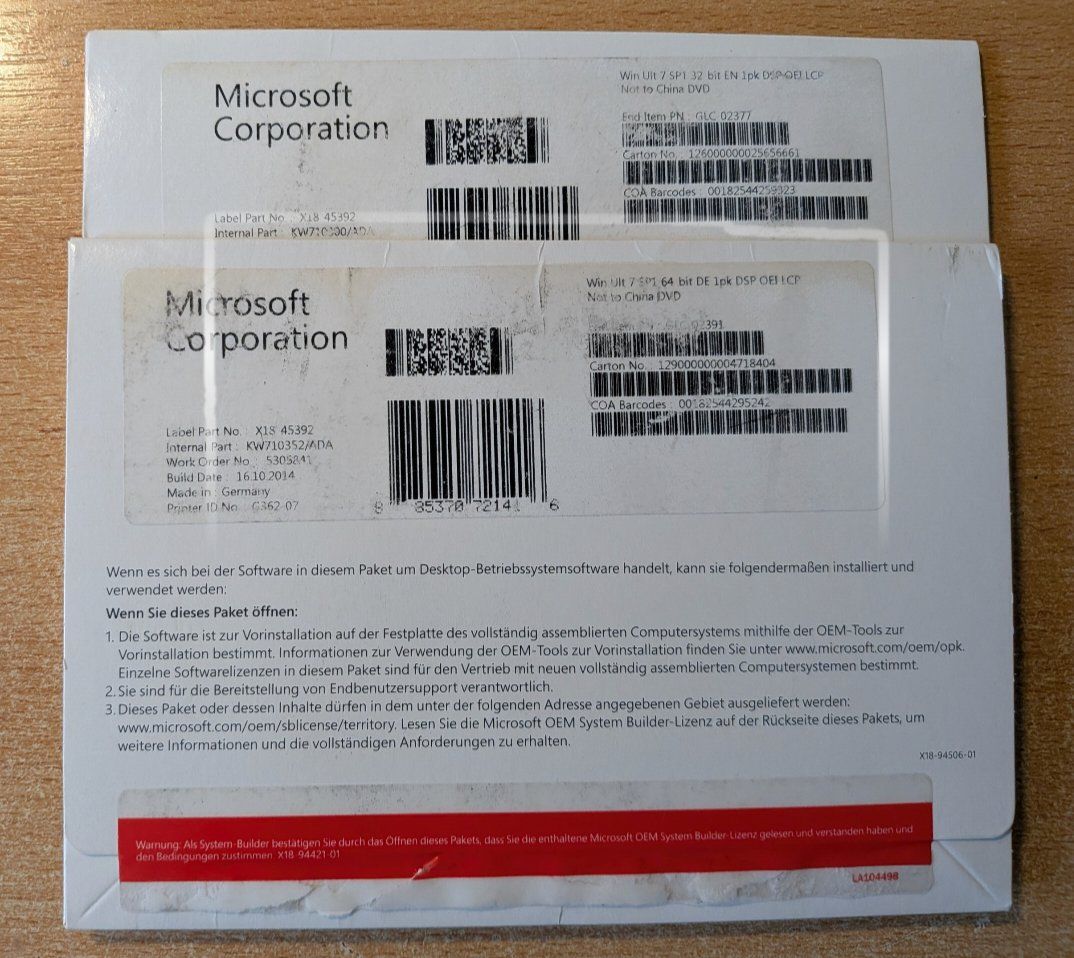 Microsoft Software: Windows 7 Ultimate - 32-bit & 64-bit – Usato da Cernier venduto da Poussetofiol 1
