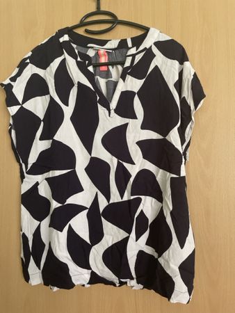 Street One Shirt Gr 38 dunkelblau weiss