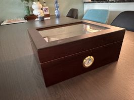 Cigar Humidor Glass Lid Used