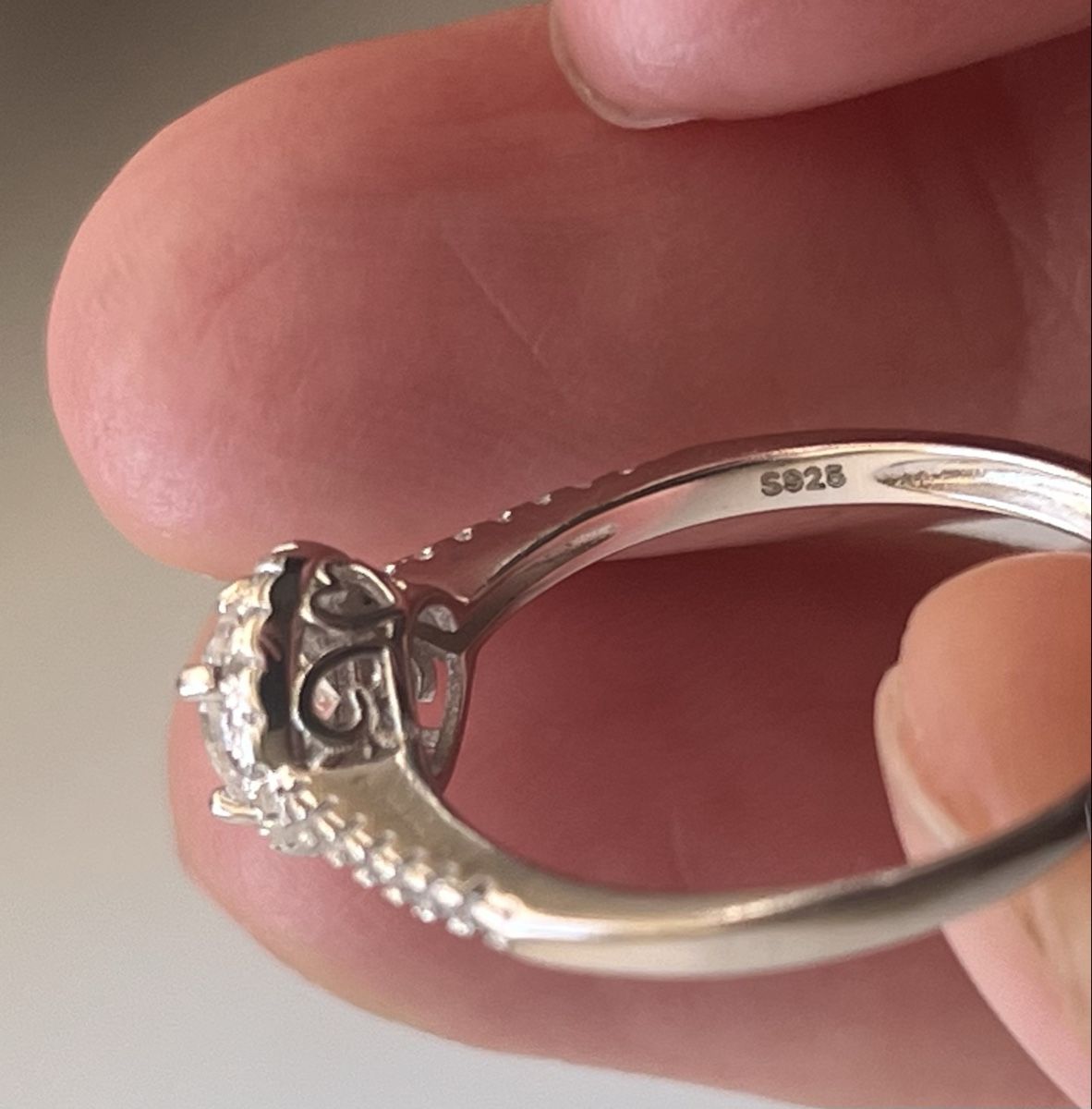 Anelli: Silber Ring mit Moissanit (5 mm) verstellbar – Nuovo e nell'imballaggio originale da Möhlin venduto da mil_h55x 7