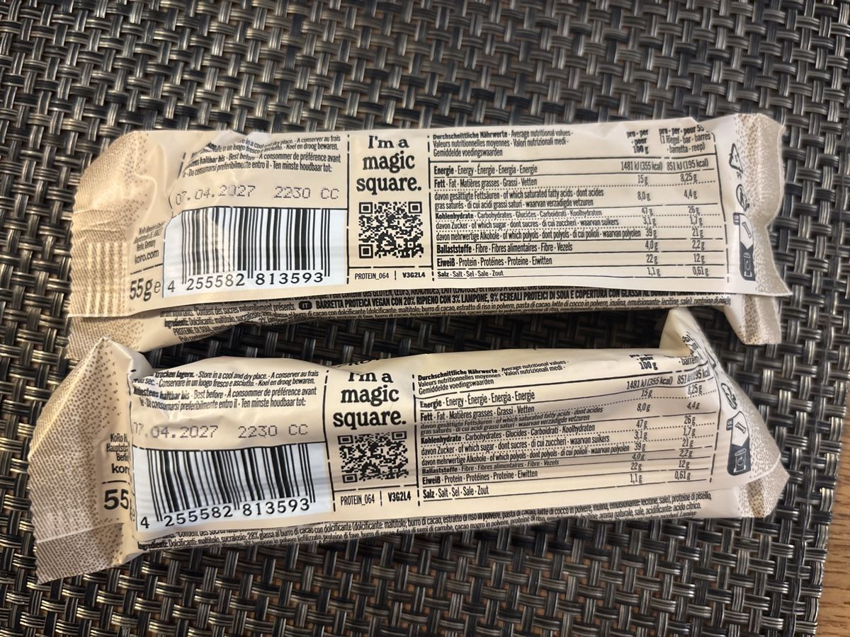 Lebensmittel & Spezialitäten: 2x Koro Protein Bar in Raspberry Choc – Neu und originalverpackt aus Wetzikon ZH von ger_yvd6 1