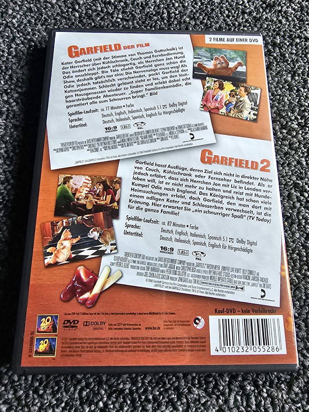 Tutti i DVDs: Garfield 1+2 (20597) – Usato da Ruswil venduto da jan_bxl5 1