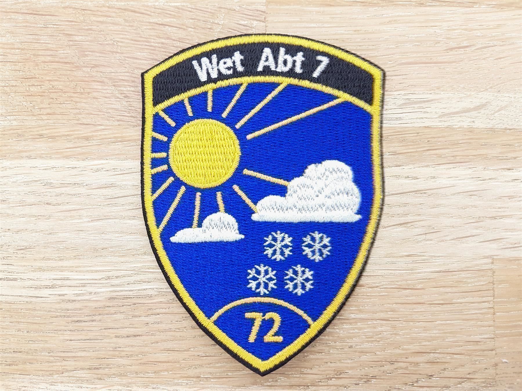 Plaketten & Abzeichen: Badge Wet Abt 7 72 blau – Gebraucht aus Erlinsbach von S700