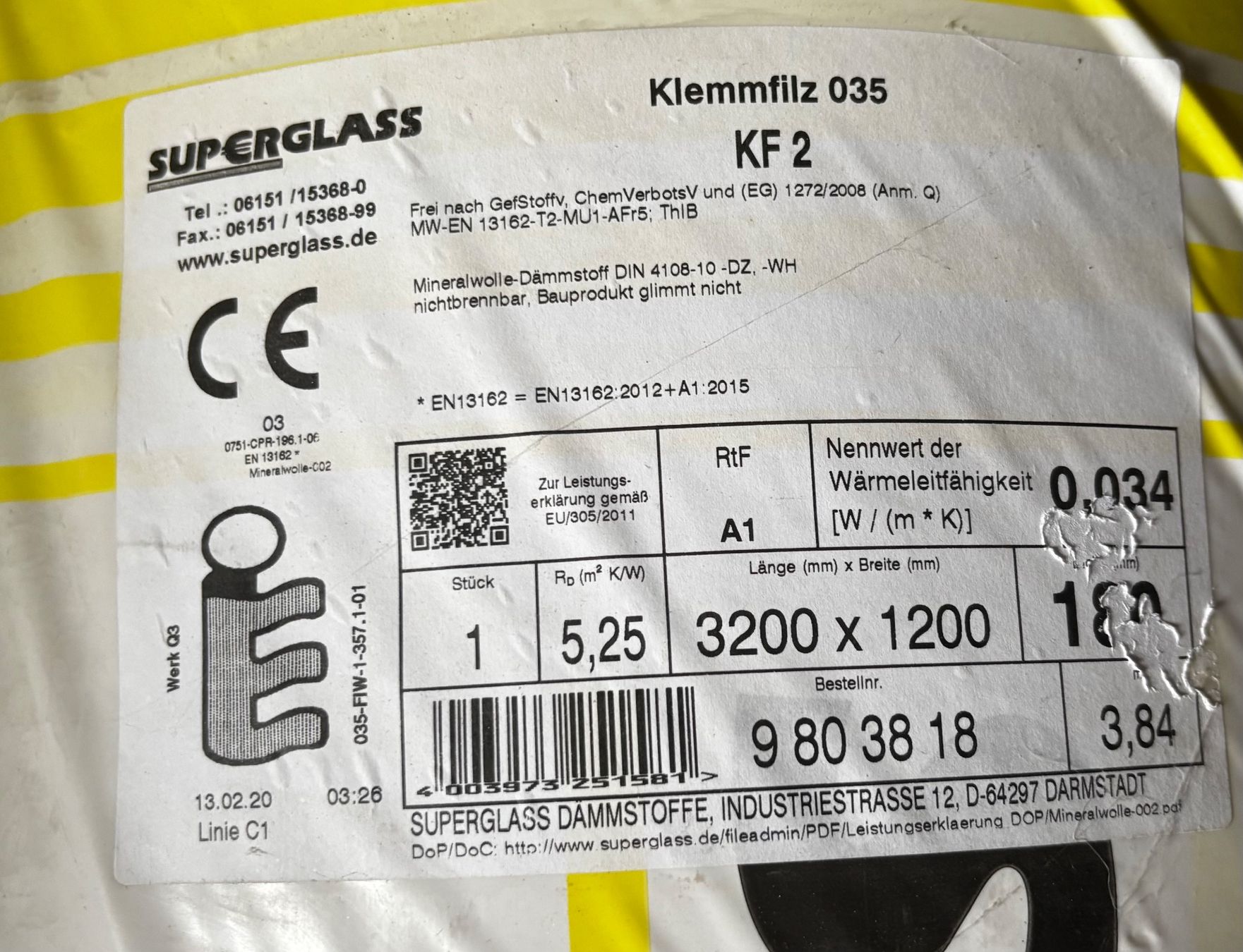 Altro per stoccaggio & trasporto: Isolation Glaswolle 180mm, 5 Rollen – Nuovo e nell'imballaggio originale da Schöfflisdorf venduto da jonas_nora 2