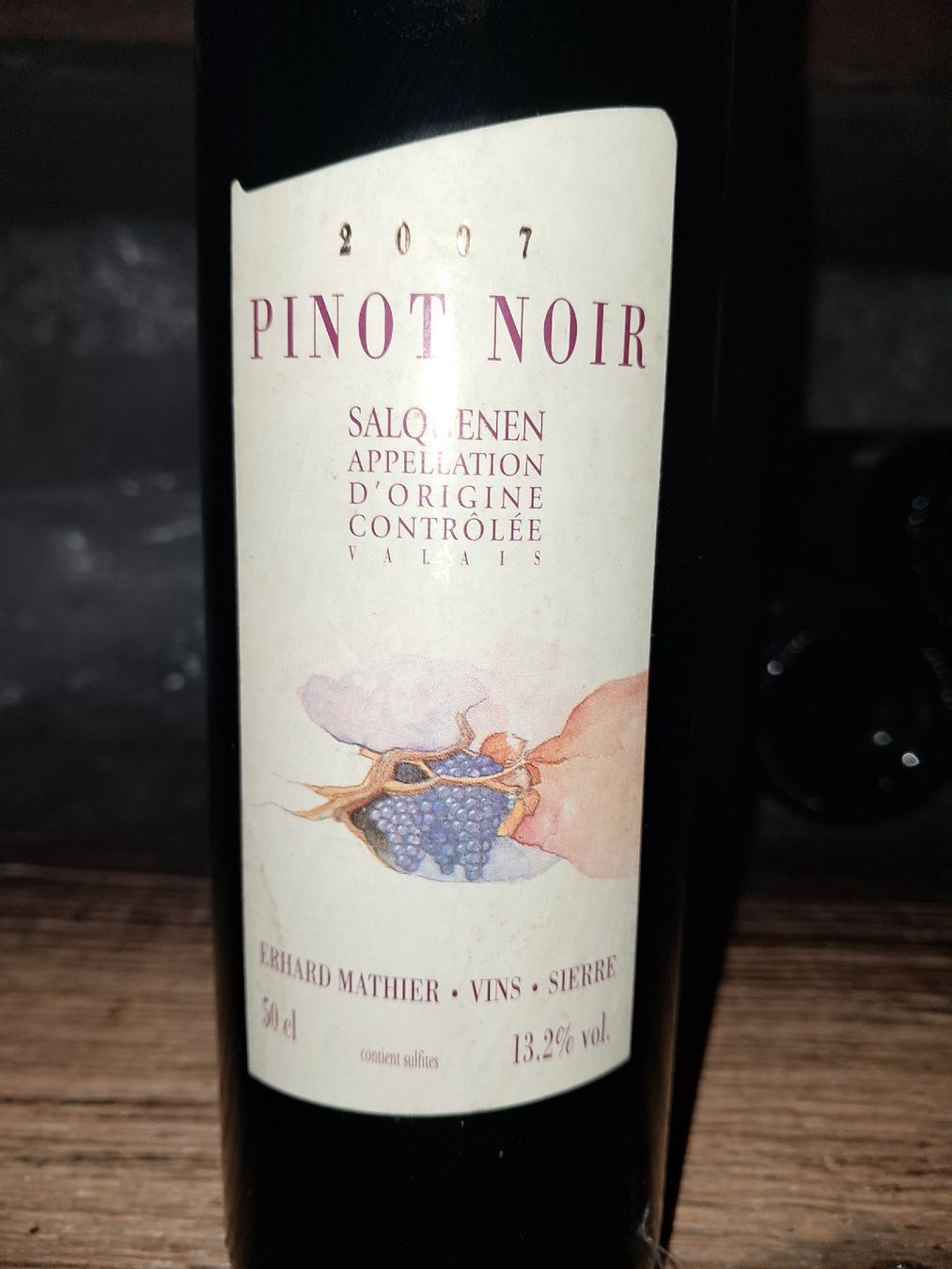 Vino: Pinot Noir 50cl cave Erhard Mathier 2007 – Nuovo e nell'imballaggio originale da Le locle venduto da juliensaran 1