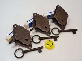 3 Möbel Schlösser mit Schlüssel, DM3.5cm, DLS (LOT3045#MBS3)